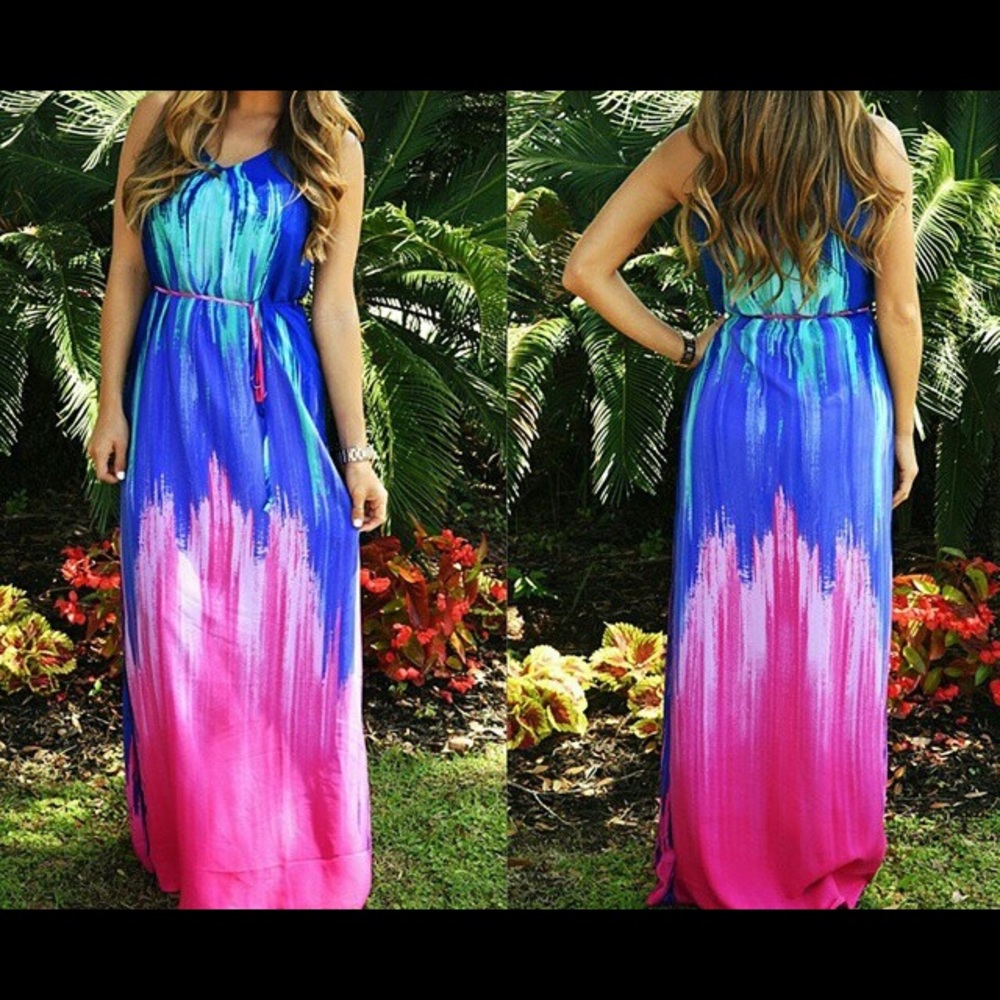Multi-color maxi dress